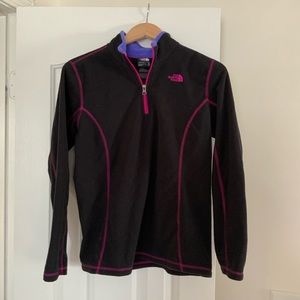 Girls north face half zip size XL